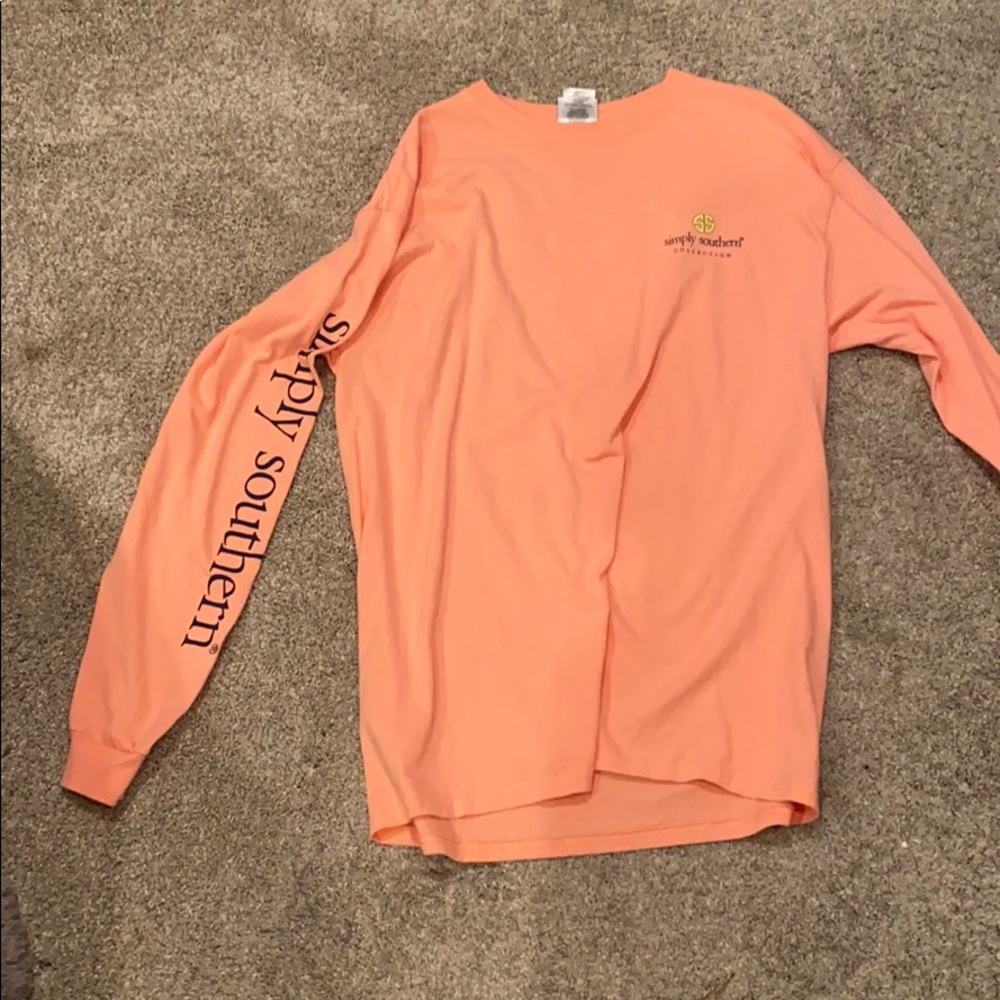 Simply southern peach long sleeve
